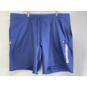Champion Gray Blue Sweat Shorts Elastic Waist Men’s XXL CPM253SH02027